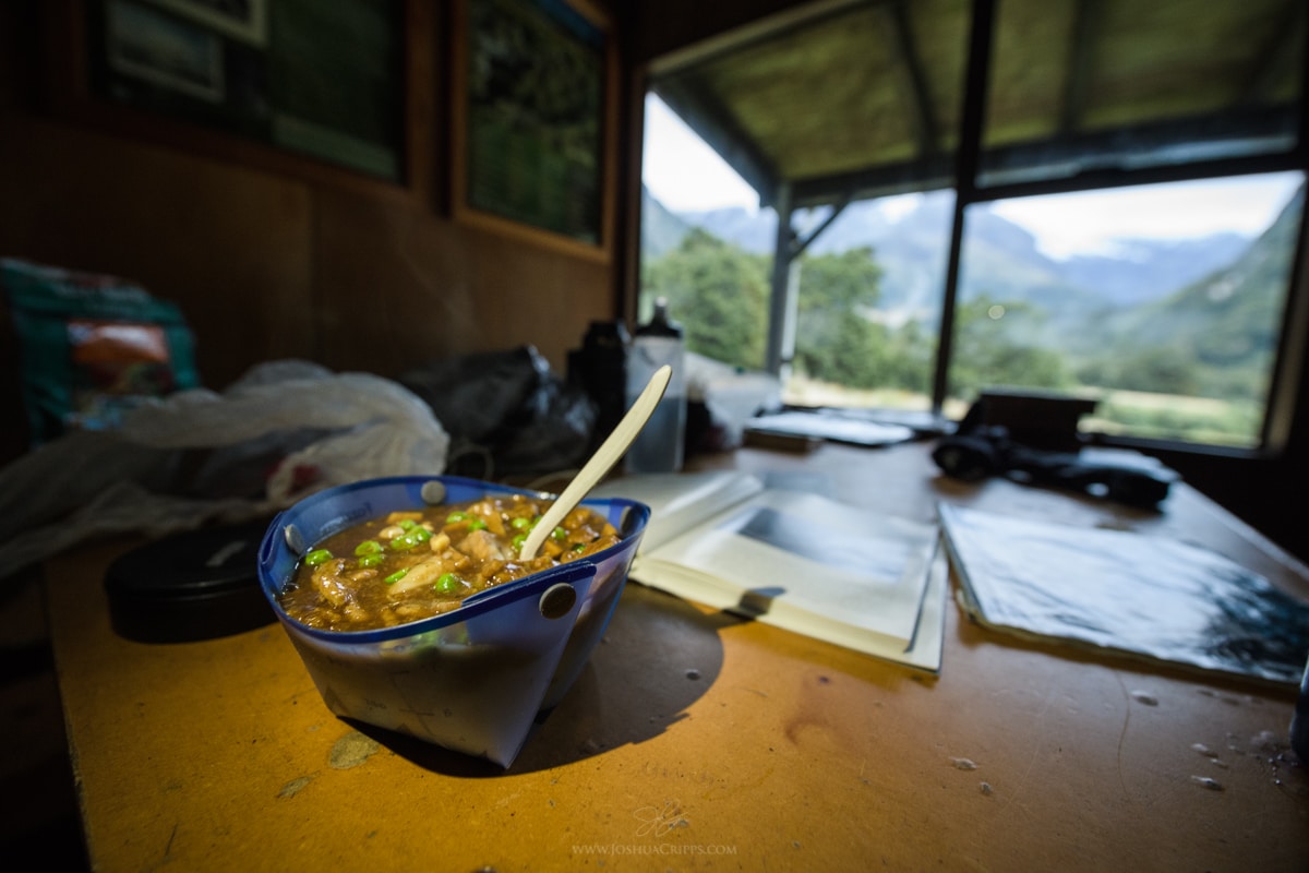 Dinner fit for a king. Or a wet tramper