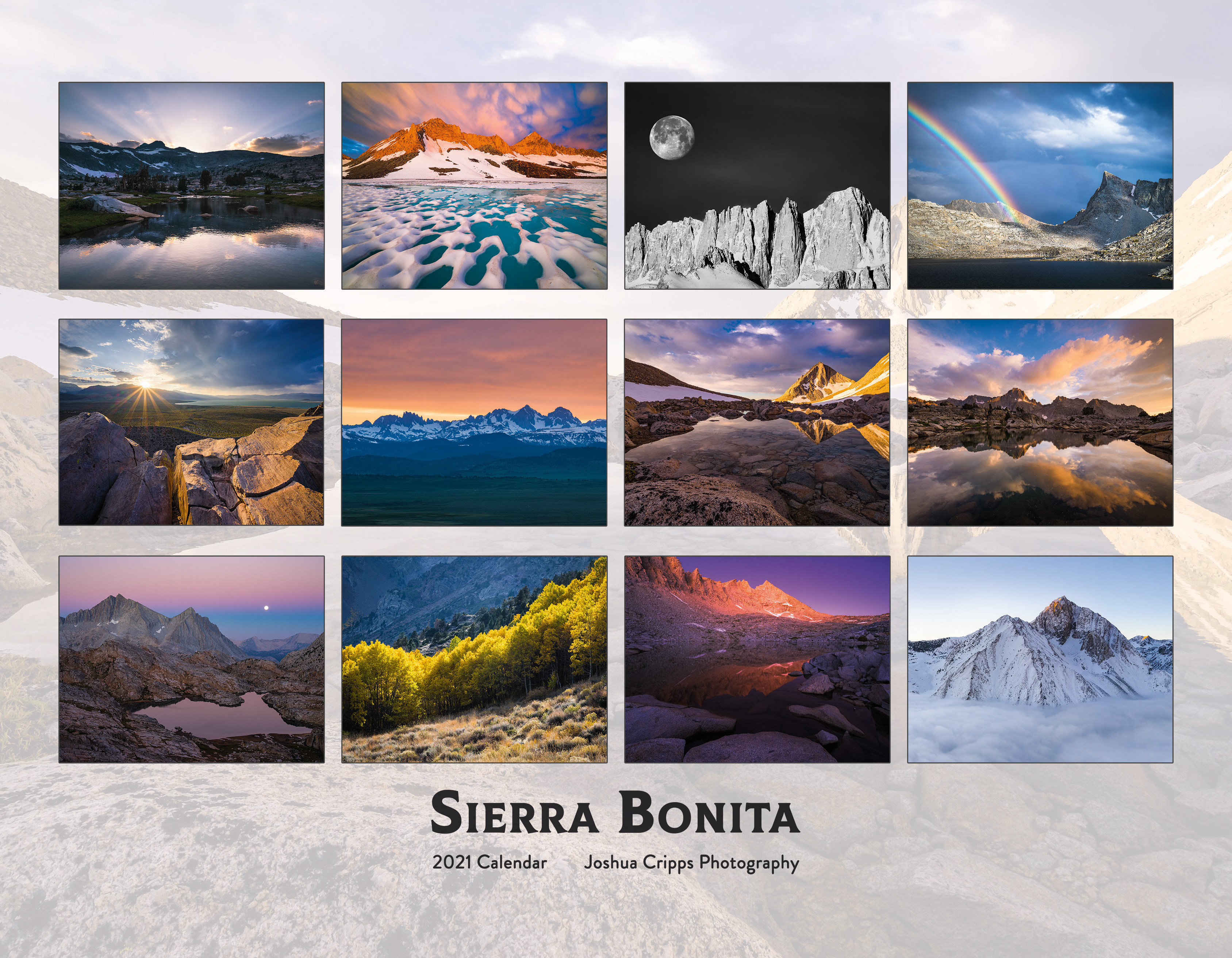 2021 Landscape Photography Calendar, the Sierra Nevada